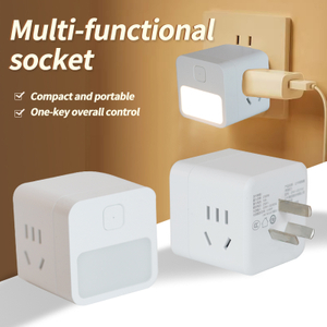 មុខងារមួយទៅពីរជាមួយ Switch Multi-function Multi-position Socket Converter Portable Power Plug