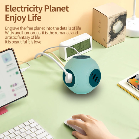 Planet Socket Fast Charging Spherical Plug USB Multifunctional Desktop Socket
